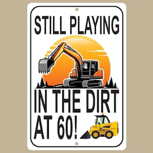 Personalized Construction Equipment Sign, Custom Tractor Sign, Excavator Sign, Construction Decor, Birthday Gift, Heavy Machinery Decor