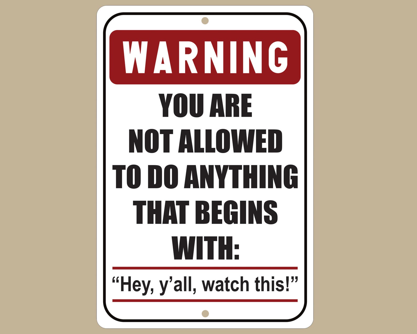 Funny Stupid Idea Warning Sign, Metal Sign, Office Humor Decor, Novelty ...