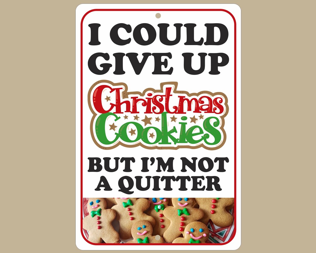 Holiday Baking Cookies Sign, Christmas Kitchen Wall Decor, Colorful ...