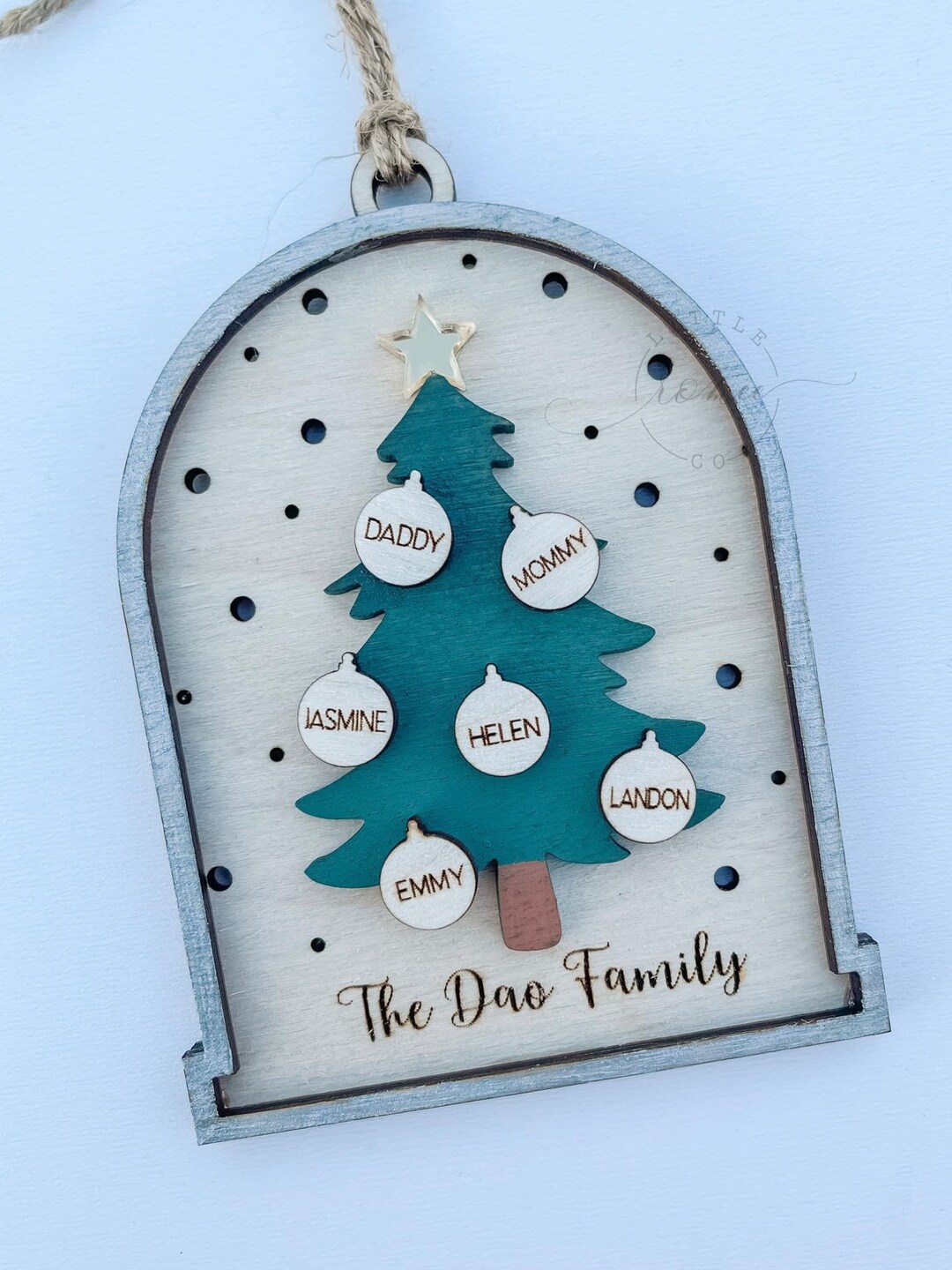 Christmas Tree Ornament Family Tree Ornament Family Ornament Personalized Family Ornament