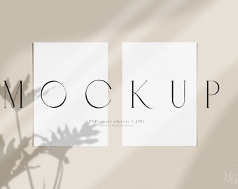 Card Mockup, Modern Stationery, 5x7 (PSD, JPG)