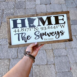 Realtor Closing Gift Sign, Custom Family Sign, Realtor Gift, Home Coordinate Sign,  Gift for Buyers, Closing Day Gift, Gift for Newlyweds