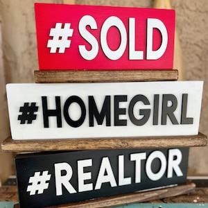 Sign for Realtor Desk, Realtor Desk Sign, Realtor Marketing and Branding Decor, Signs for Realtor Desk, Realtor Office Sign, Realtor Decor