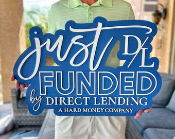 Just Funded Real Estate Photo Prop and Sign For Lenders Social Media Prop for Mortgage Broker, Closing Day Photo Props, Closing Day Photos