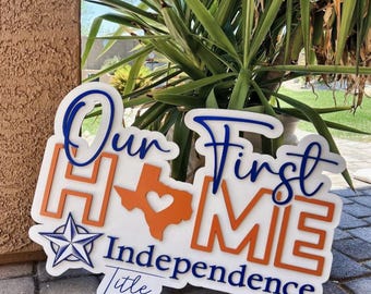 Our First Home Realtor Sign: Closing Day Photo Prop