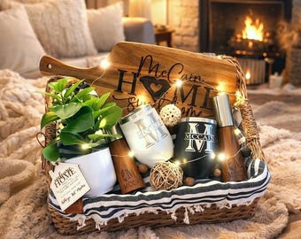Housewarming Realtor Closing Gift Basket, Gift Basket for New Home Owner, Newlywed Gift Basket, Gift for Bride and Groom, Kitchen Gift Set