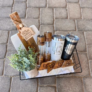 New Home Closing Gift Basket, Realtor Closing Gift Basket, Gift for New Homeowner, Cutting Board Gift, Housewarming Gift, Gift for Wedding