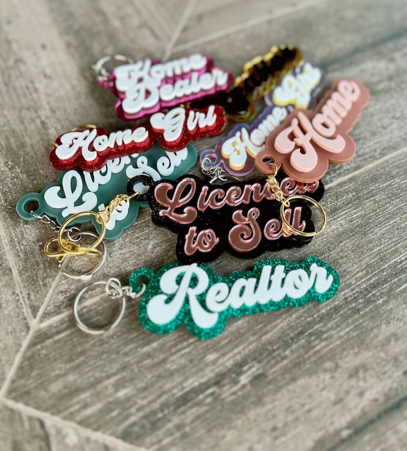 Realtor Keychain Keychains for Real Estate Agent Realtor Etsy
