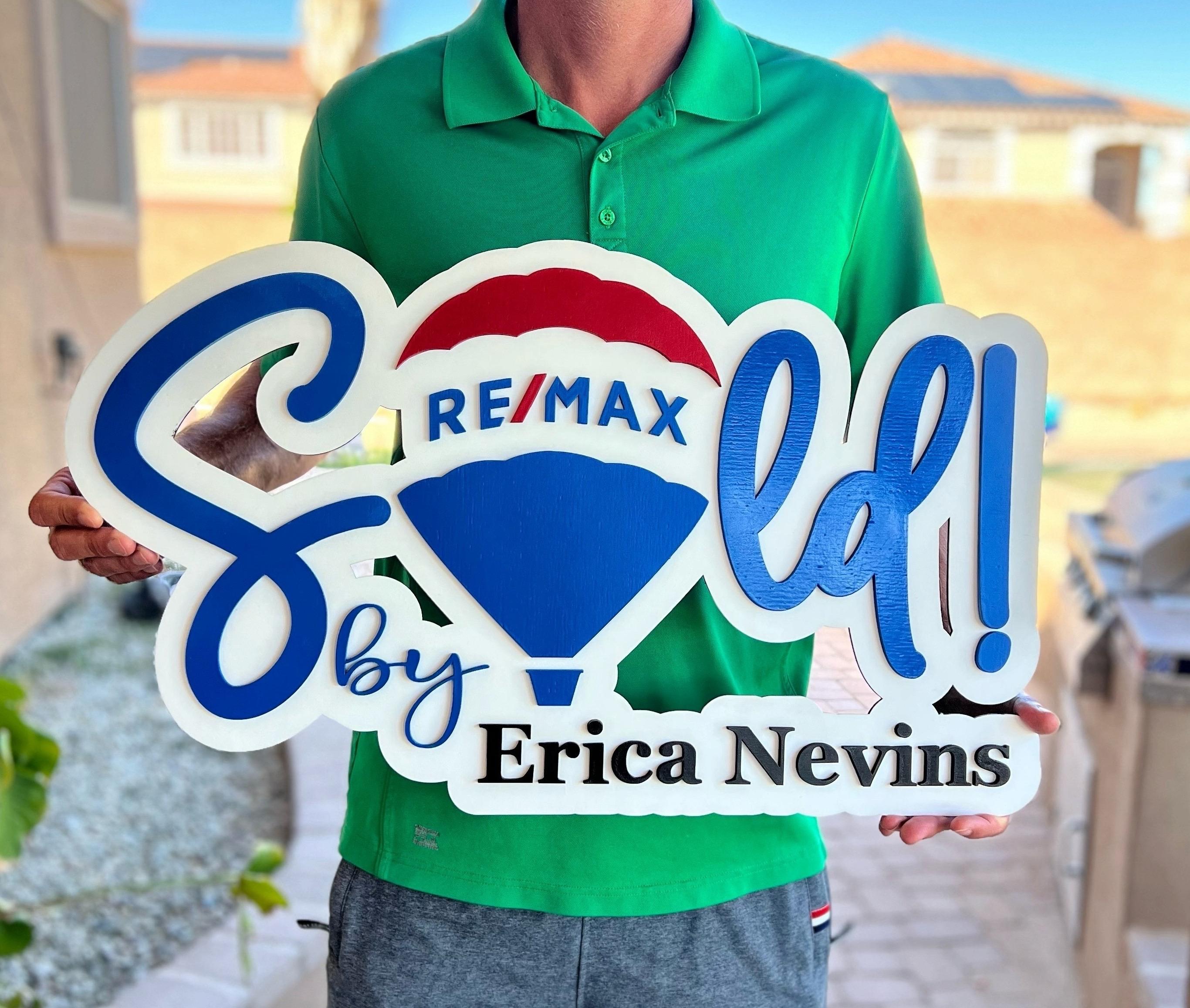 Sold Sign for Realtors, Closing Day Social Media Photo Prop, Real Estate Closing Day Photo Prop, Re/Max Marketing Sign, We got the Keys Sign