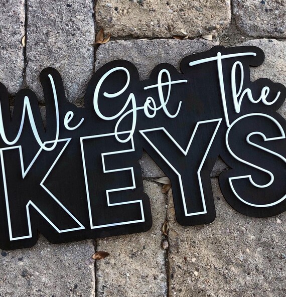 We Got the Keys Photo Prop, Social Media Marketing Sign for