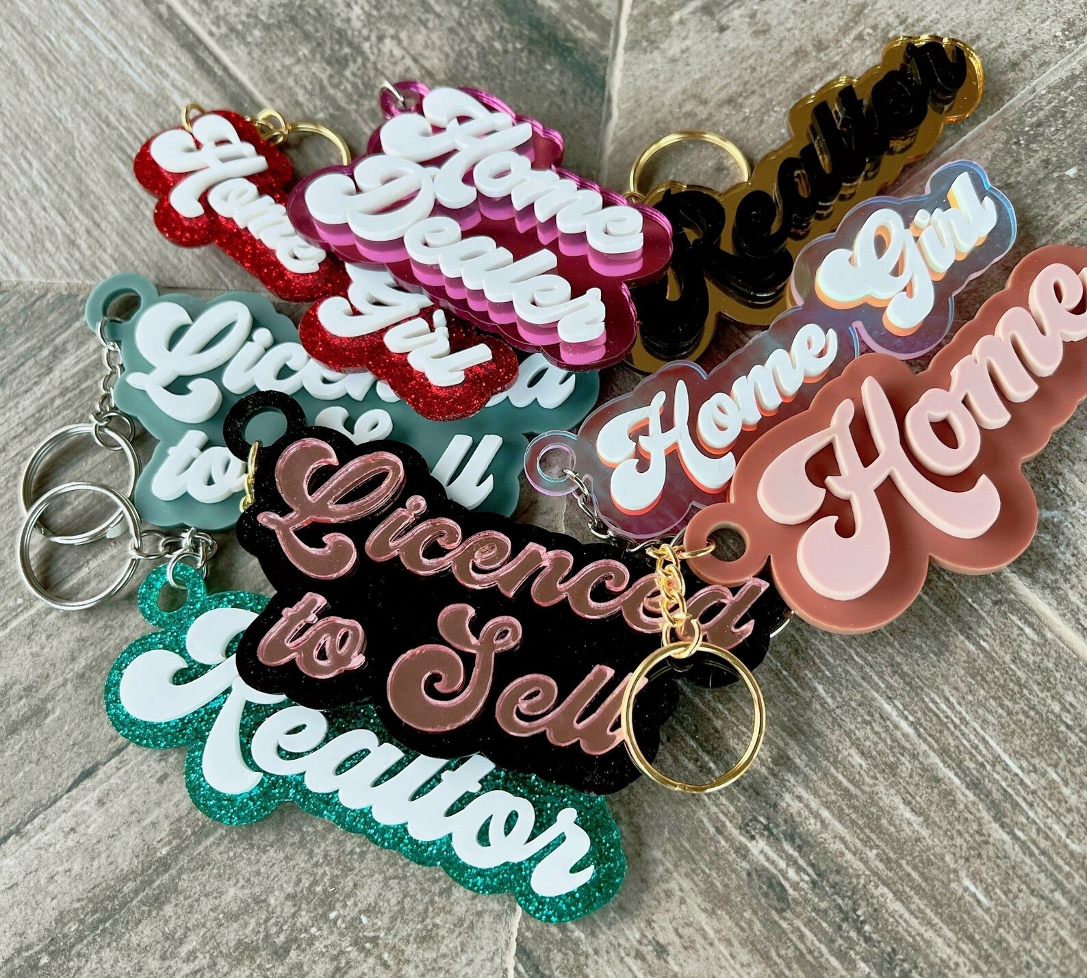 Realtor Keychain Keychains for Real Estate Agent Realtor Etsy