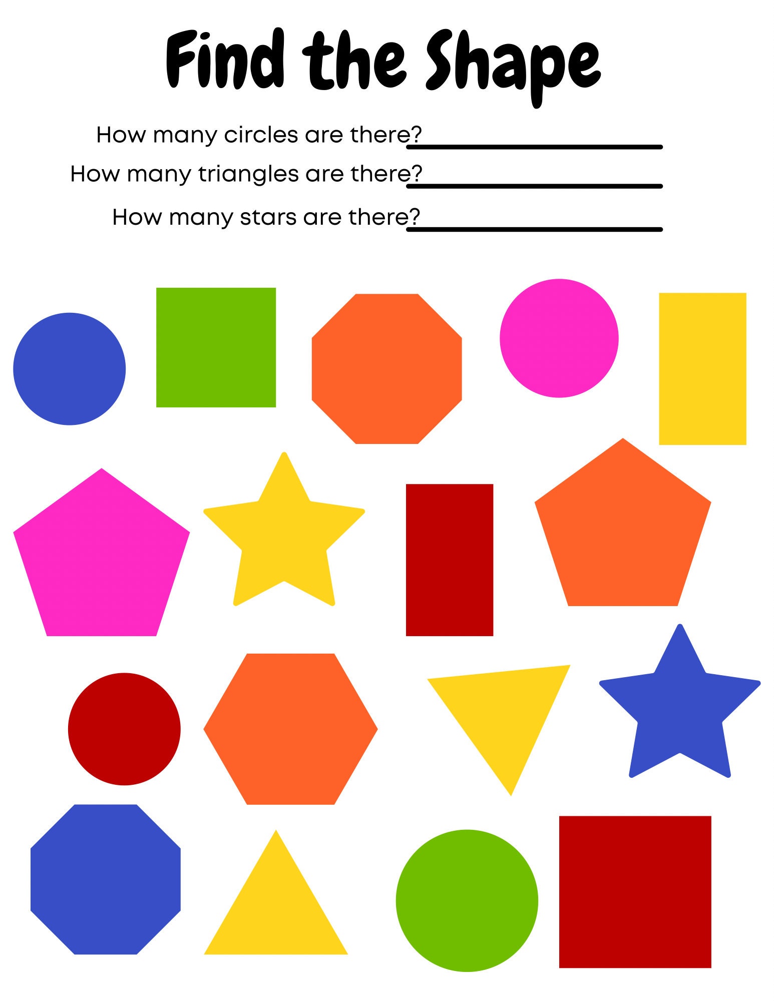 Shape Recogition Shape Recognition Bundle - Etsy