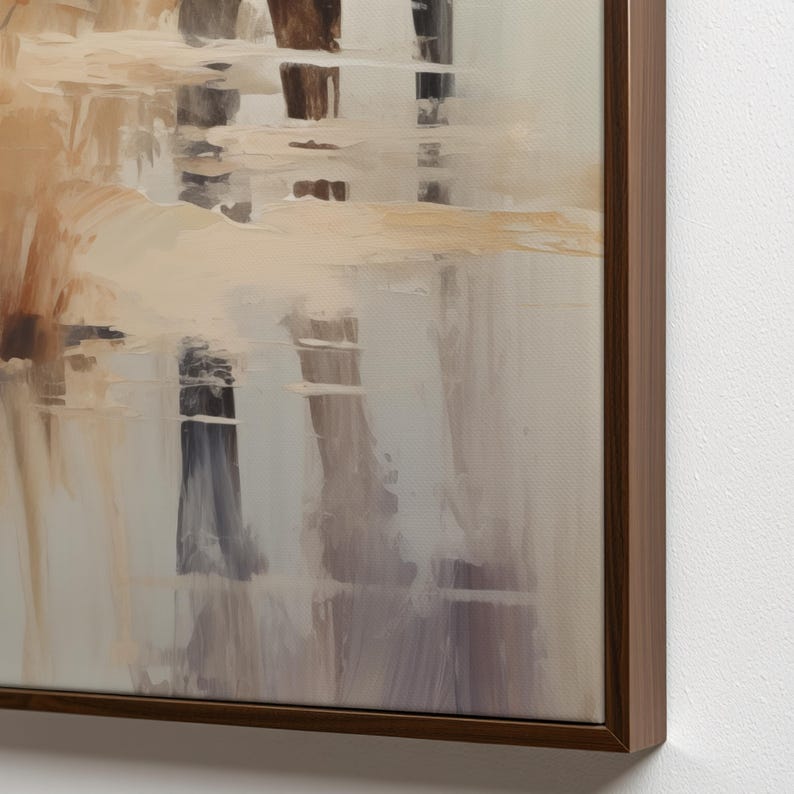 Quadro su tela raffigurante un alce, decorazione rustica con cornice, dipinto di animali selvatici Walnut Framed Canvas