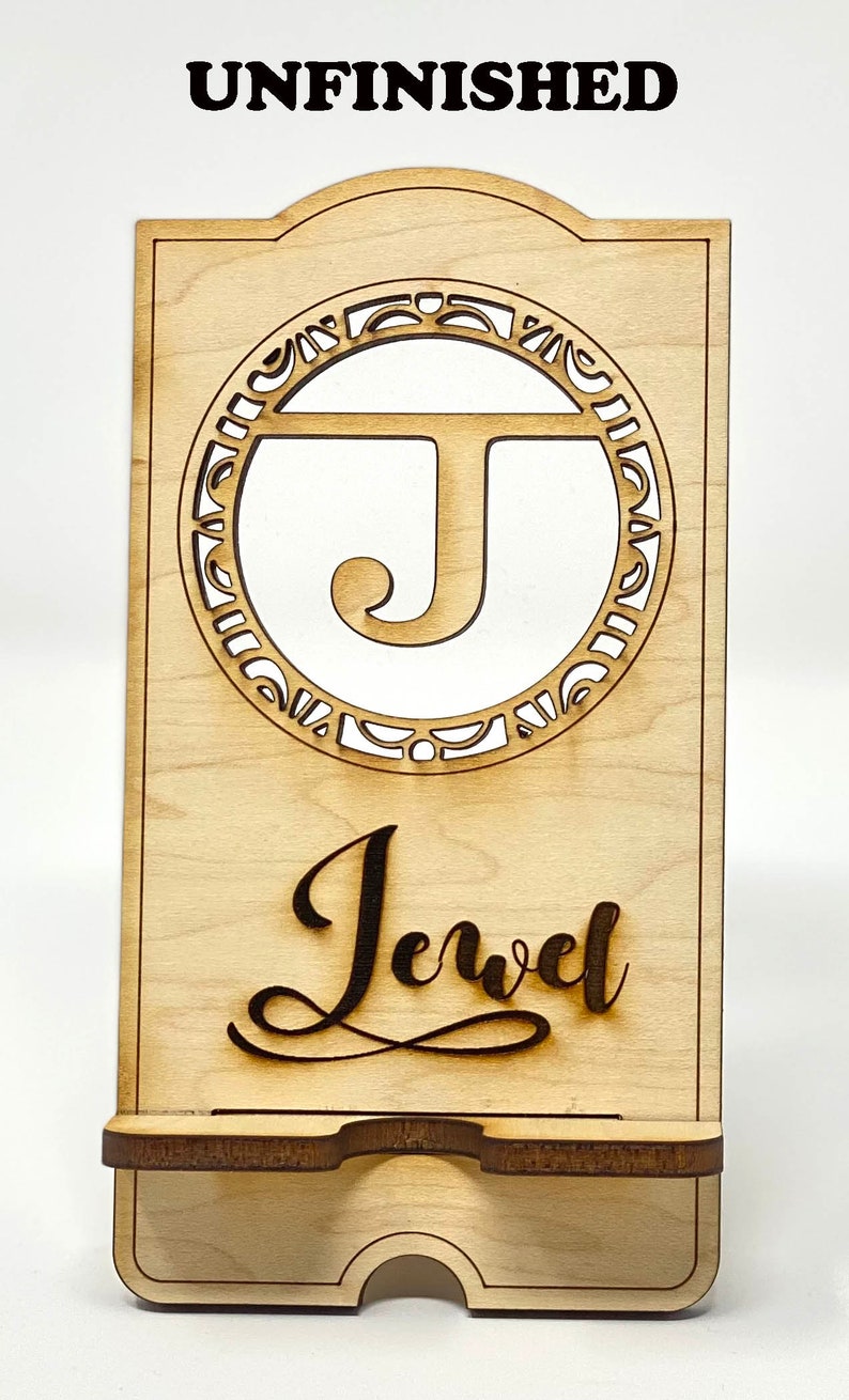 Cell Phone Stand custom Wood Phone Stand Personalized Gift Etsy