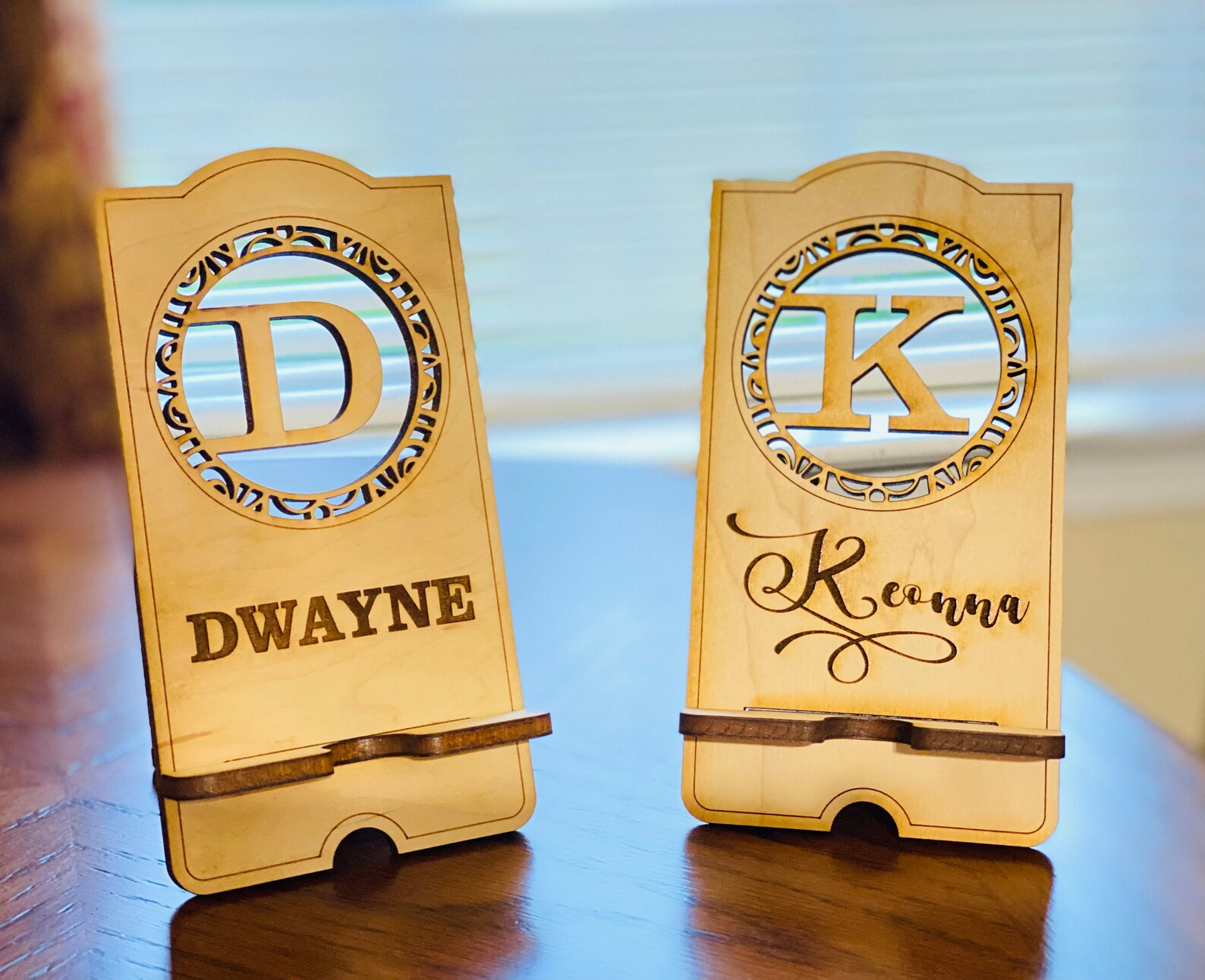 Cell Phone Stand custom Wood Phone Stand Personalized Gift Etsy