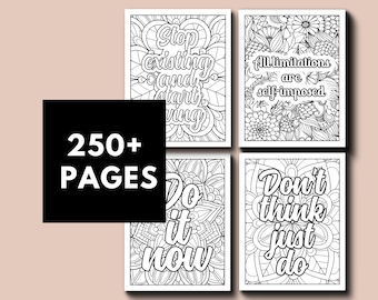 250+ Adult Motivational Quote Coloring Pages