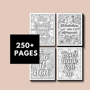 250+ Adult Motivational Quote Coloring Pages