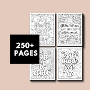 250+ Adult Motivational Quote Coloring Pages