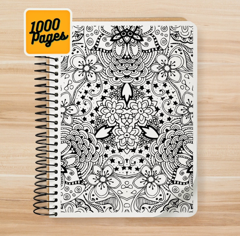1000 Adult Mandala Coloring Pages - V1 