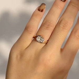 Oval Diamond Solitaire Engagement Rings - Lab Grown Diamond Ring for Women, Handmade Gift, Proposal Ring for Her, Comfort Fit Ring
