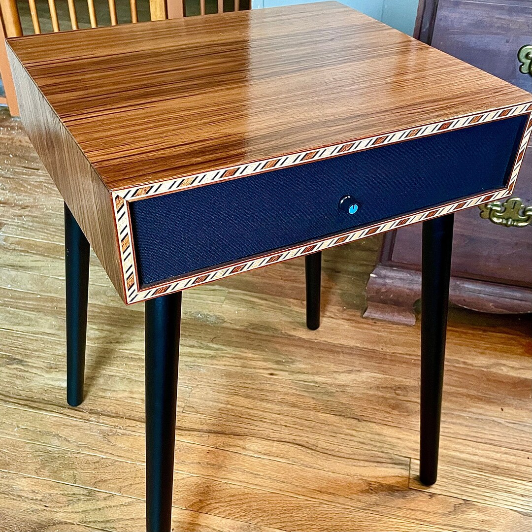 MCM Side Table / End Table / Platform With Builtin Bluetooth Stereo