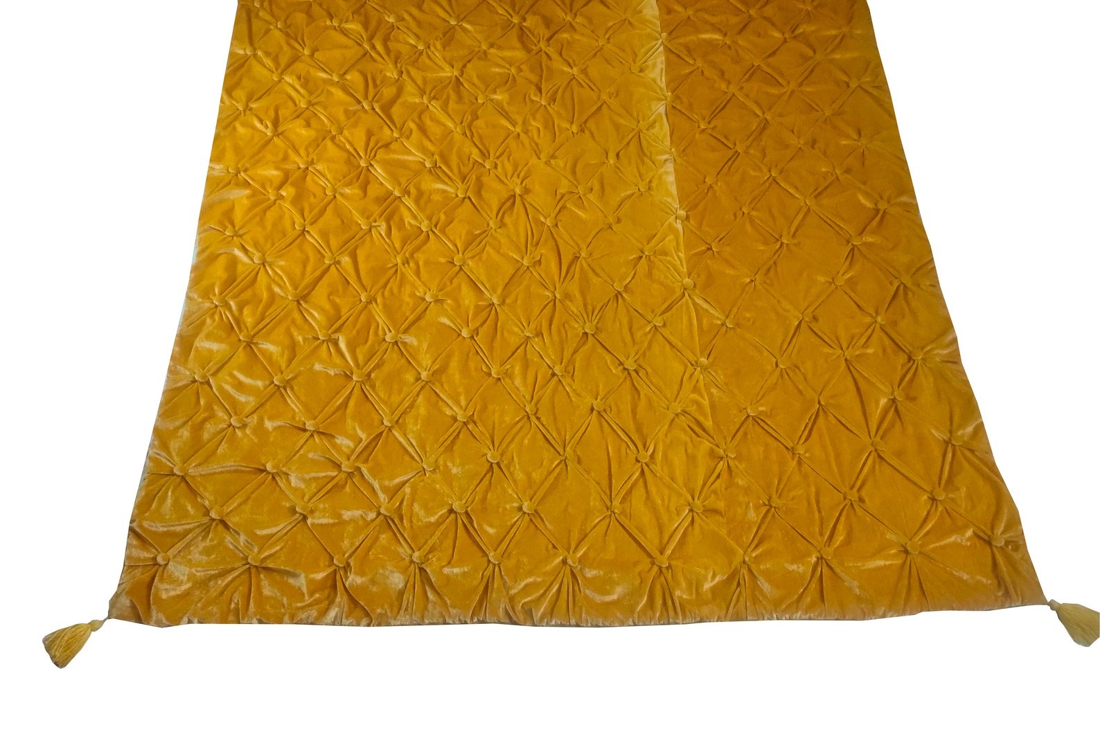 Gold Luxury Velvet Quilt, Velvet Comforter, Queen Quilt, Golden King