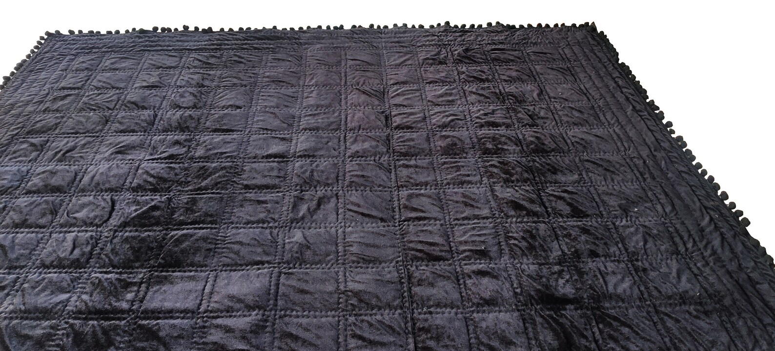 Navy Blue Velvet Quilt Velvet Quilt King Lap Size Quilt Etsy