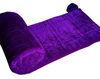 Vibrant Purple Velvet Luxury Quilt Back Side Velvet quilt Double Velvet quilt Luxury  Comforter Quilt King Quilt Velvet Quilt Christmas Gift