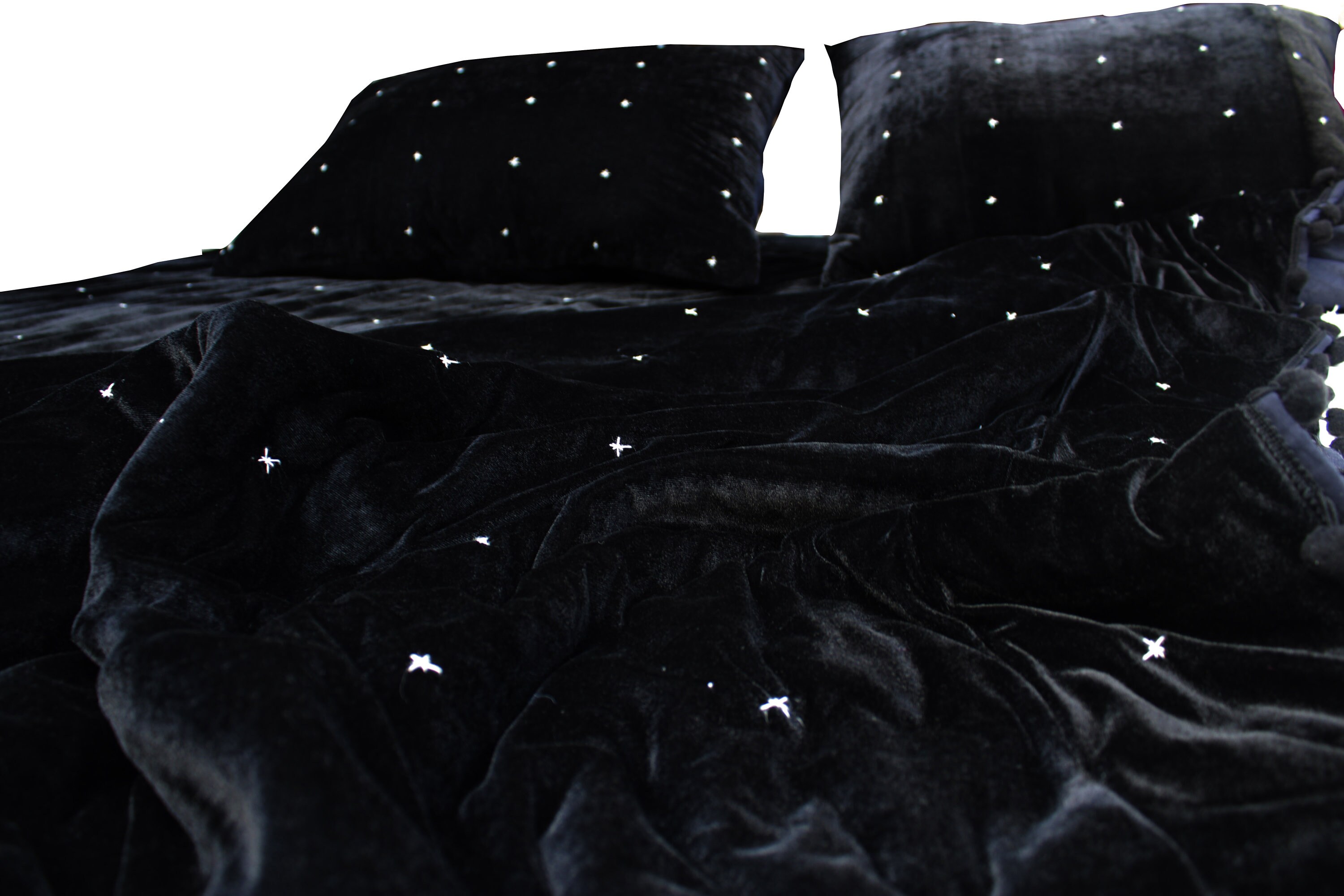 Black Velvet Comforter Black Luxury Quilt Black Queen Quilt Etsy