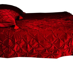 Deep red Velvet Comforter, Velvet bedding, Velvet Blanket, Teal Blanket Velvet Quilted Bedspread Throws And Blankets Velvet Bedding Set Gift