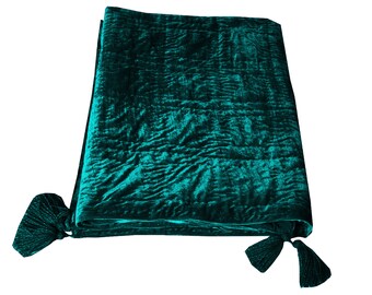 Teal Velvet Luxury Quilt Back Side Velvet quilt Double Velvet quilt Luxury Twin Quilt Comforter Quilt King Quilt Velvet Quilt Christmas Gift