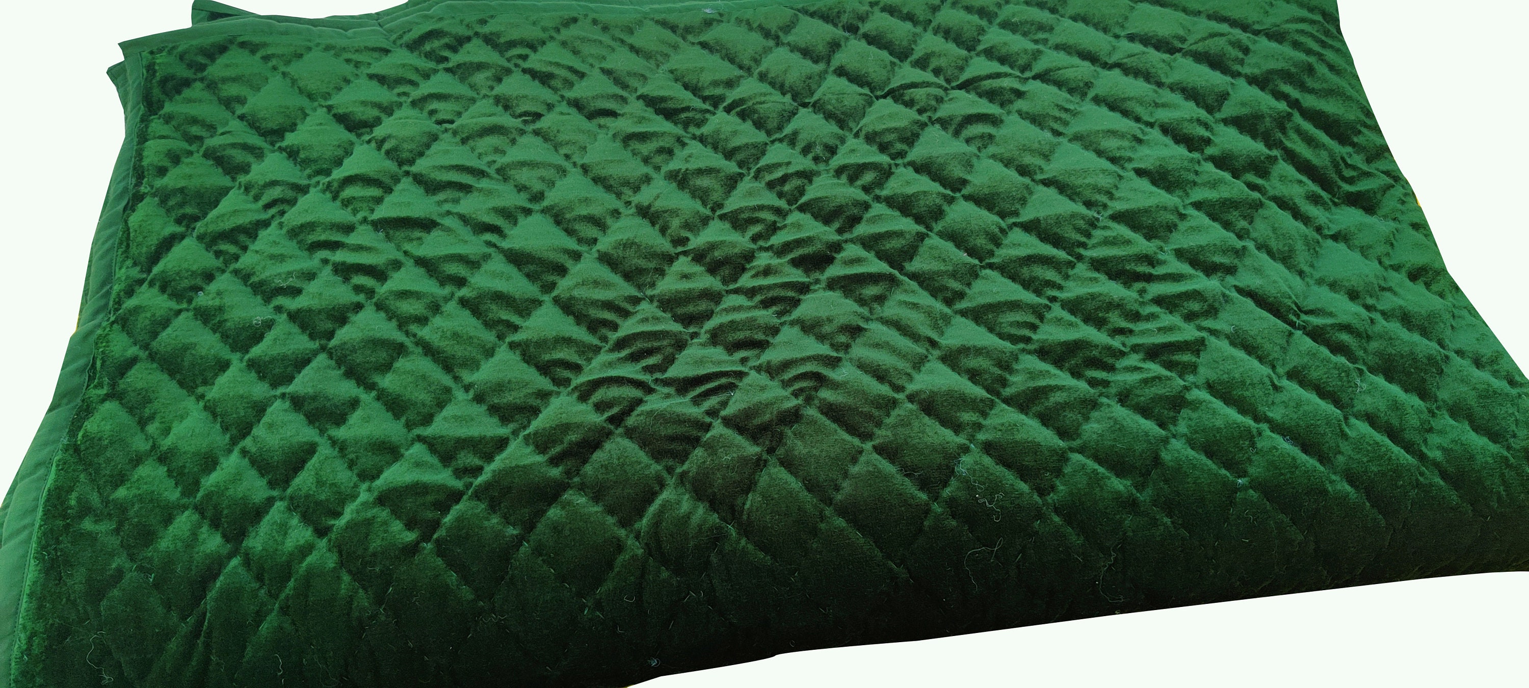 Emerald Green Velvet Quilt King Velvet Quilted Throw, Velvet Quilt Bed