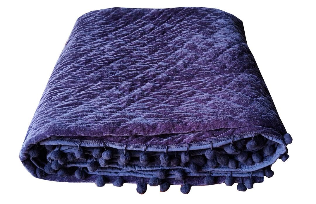 Grey Velvet Quilt, Velvet Quilt King, Lap Size Quilt, Blanket Pick