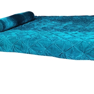 Teal Velvet Comforter,Velvet bedding, Velvet Blanket,Teal Blanket Velvet Quilted Bedspread Throws And Blankets Velvet Comforter gift for her