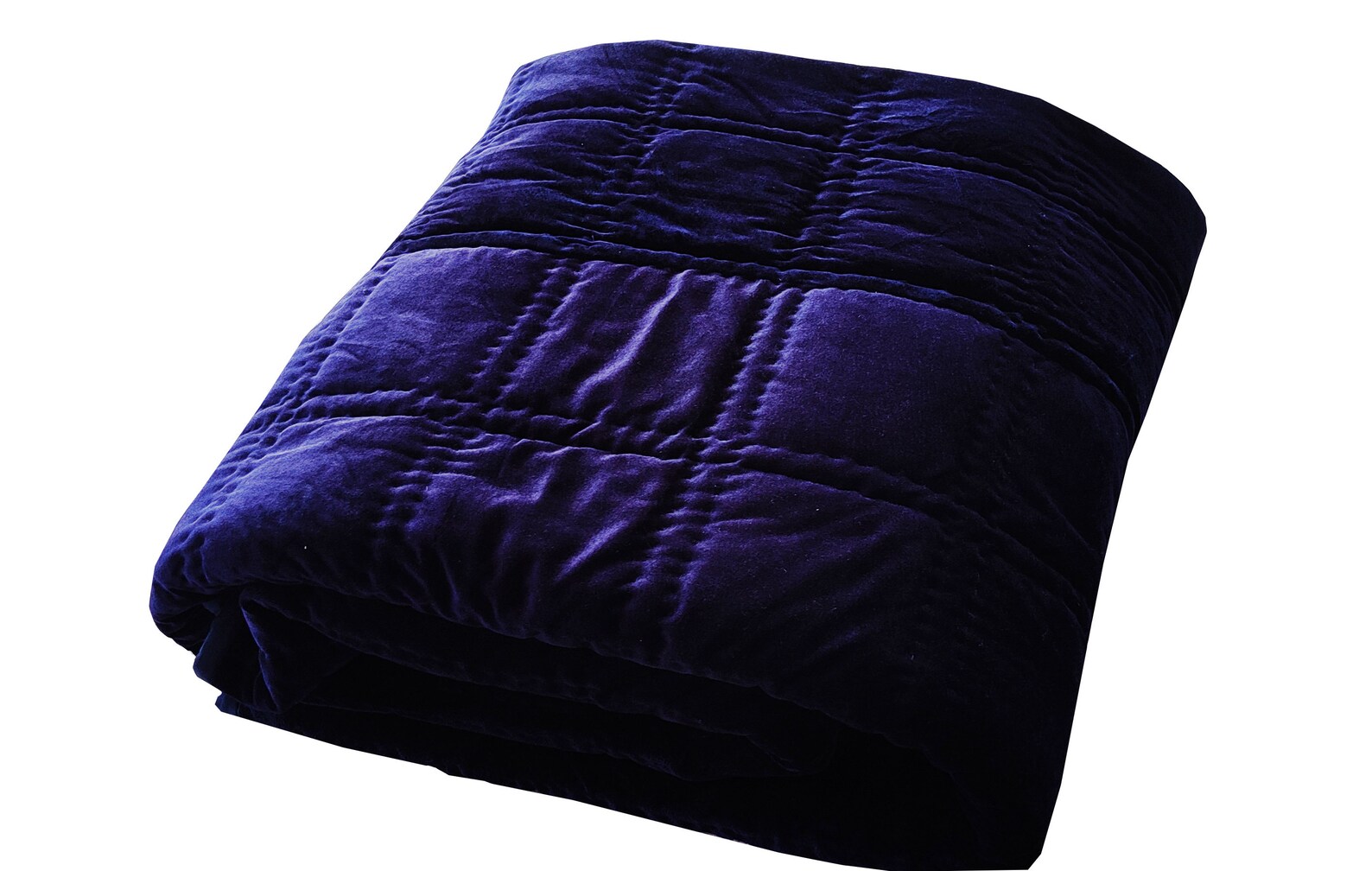 Navy Blue Velvet Quilt Velvet Quilt King Lap Size Quilt Etsy