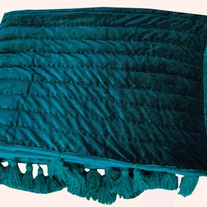 Teal velvet quilt,Teal throw Blanket,Teal queen quilt, Teal King quilt, Teal Cal king,Bedding gift Bedspread, Velvet Quilt, Velvet Comforter