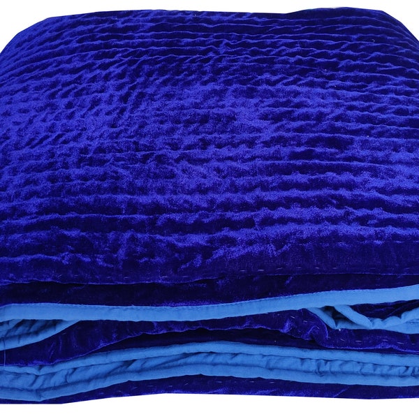 Royal Blue Velvet Pasni Set main image 0