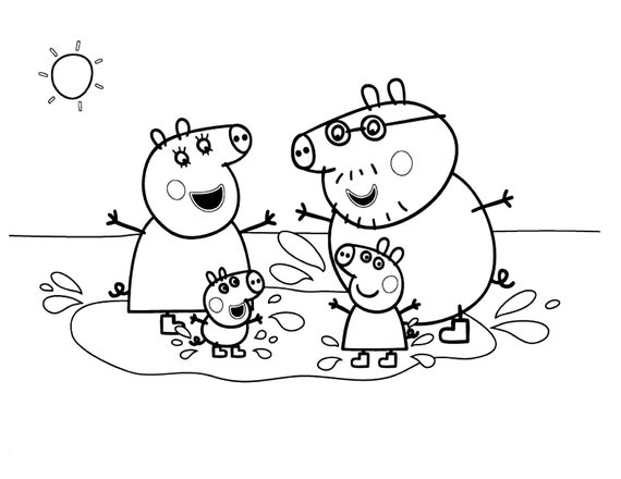 Peppa Pig para imprimir e colorir  Snoopy malvorlagen, Ausmalbilder zum  ausdrucken, Kinderfarben