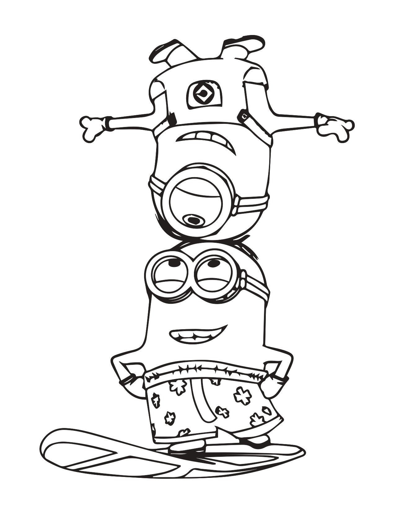 15 dibujos para colorear de Minions - Etsy México