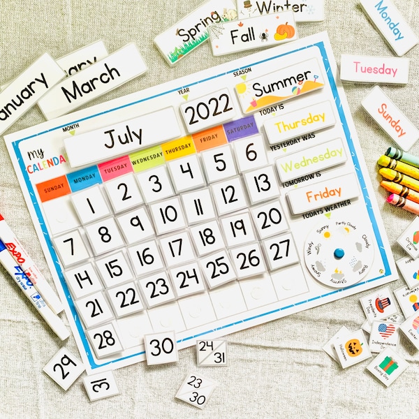 Homeschool Wall Calendar - Etsy