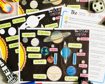 Układ Słoneczny do druku, jednostka badawcza kosmosu, dowiedz się o planetach, planety karłowate, dopasuj planety, aktywność planet, materiały do druku do nauki w domu