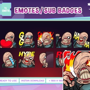 Emote Twitch / emote Nemesis / emote DBD / emote Resident Evil / per streaming e gaming
