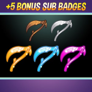 Mega pack Grim reaper 30 emotes ¡emoticones de Twitch! + 5 insignias de suscripción gratuitas adicionales / Twitch / Discord / para transmisores o jugadores imagen 3