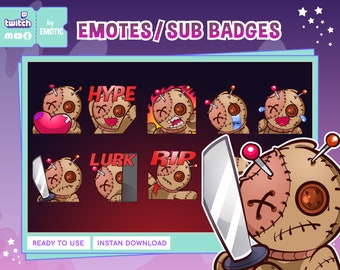 10x Voodoo Twitch Emote | Voodoo Doll | Voodoo | Voodoo Emote | streaming or gaming | discord | youtube