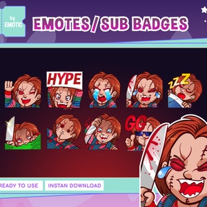 10 pack horror doll emote | killer | dbd emote | horror emote | discord | stream and gaming