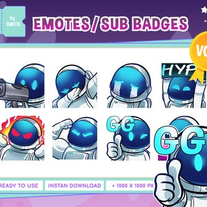 Gestos de astronauta, vol. 1: Gestos de Twitch, Gestos de YouTube, Gestos de Discord, Stickers de Facebook, Gestos de streamers, Gestos espaciales