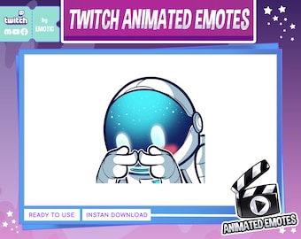 Animated Emote | astronaut emote | shy emote | spaceman emote | astronaut twitch emote | stream and discord