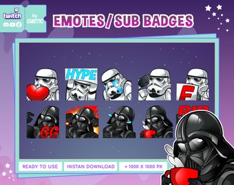 10x Space soldier Twitch Emotes Pack | space villain Emotes | Galactic Empire Emote | Twitch Emotes