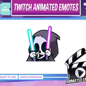 emote animata / emote contrazione del Tristo Mietitore - emote chibi - emote horror - emote carina - contrazione - youtube-discord