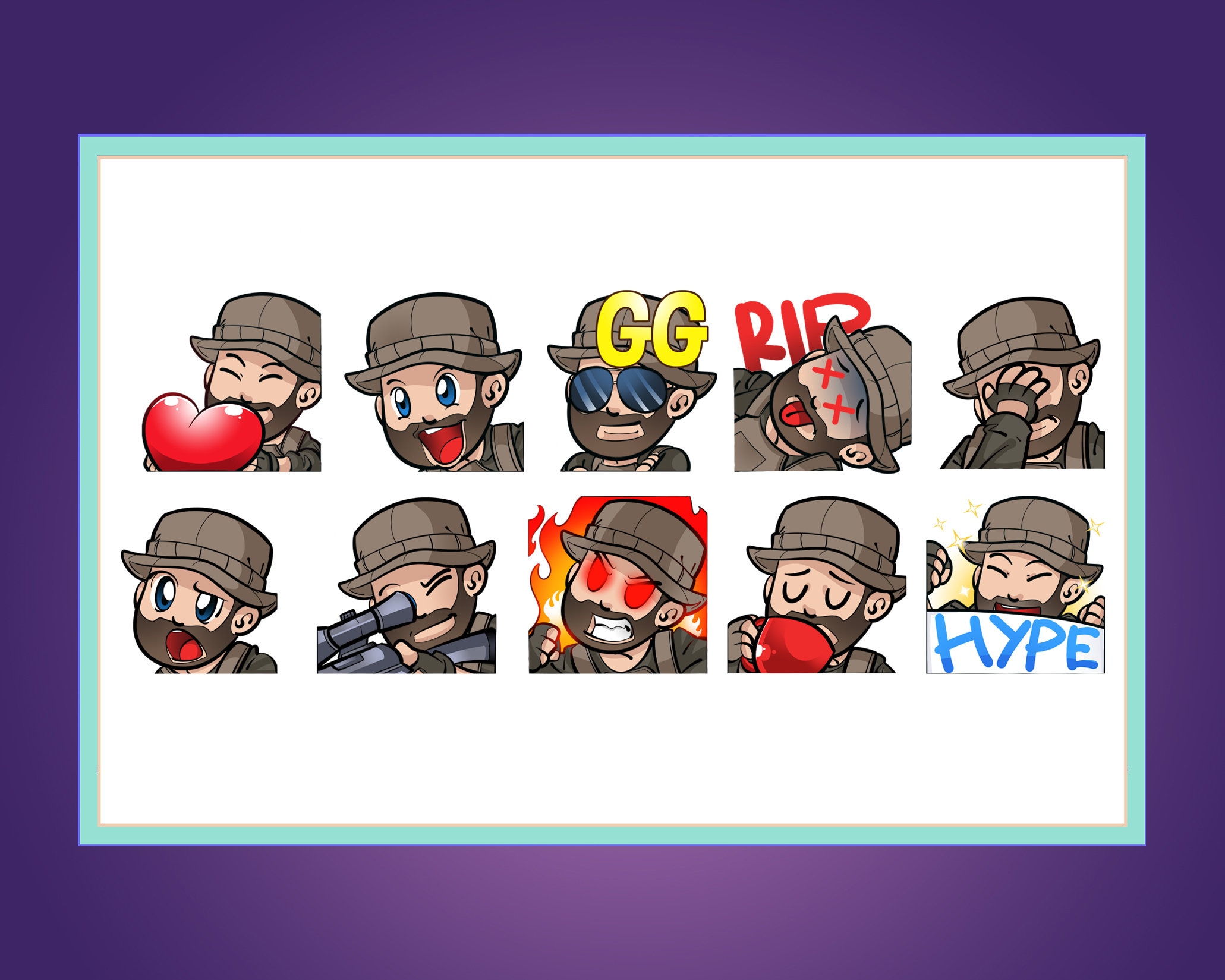 Twitch Emotes : Captain Price Call of Duty Inspired Twitch - Etsy